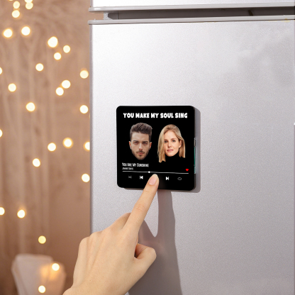Personalised Music Fridge Magnet You Make My Soul Sing Gift for Couple