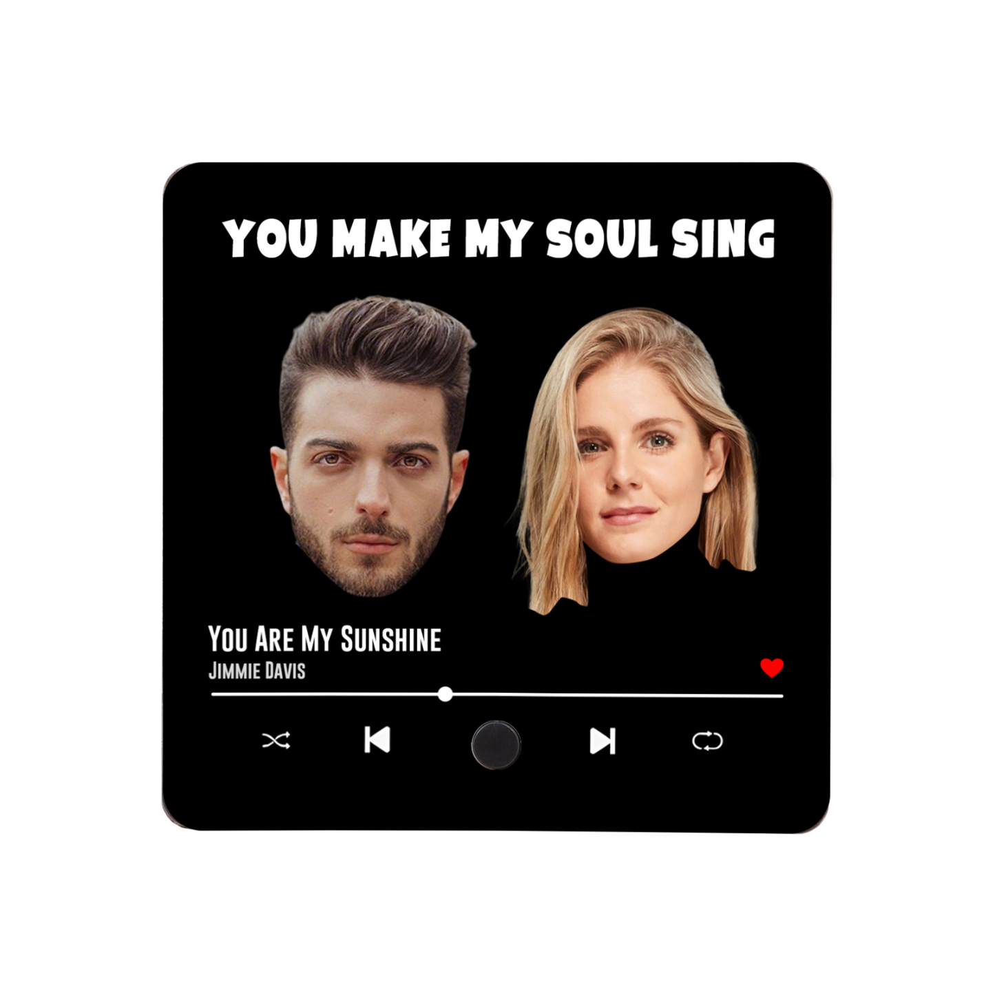 Personalised Music Fridge Magnet You Make My Soul Sing Gift for Couple