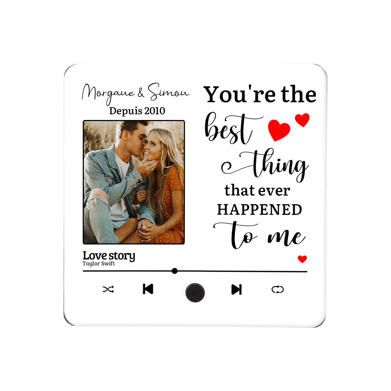Personalised Music Fridge Magnets You are the Best Thing That Ever Happened to Me Gift for Couples