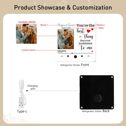 Personalised Music Fridge Magnets You are the Best Thing That Ever Happened to Me Gift for Couples