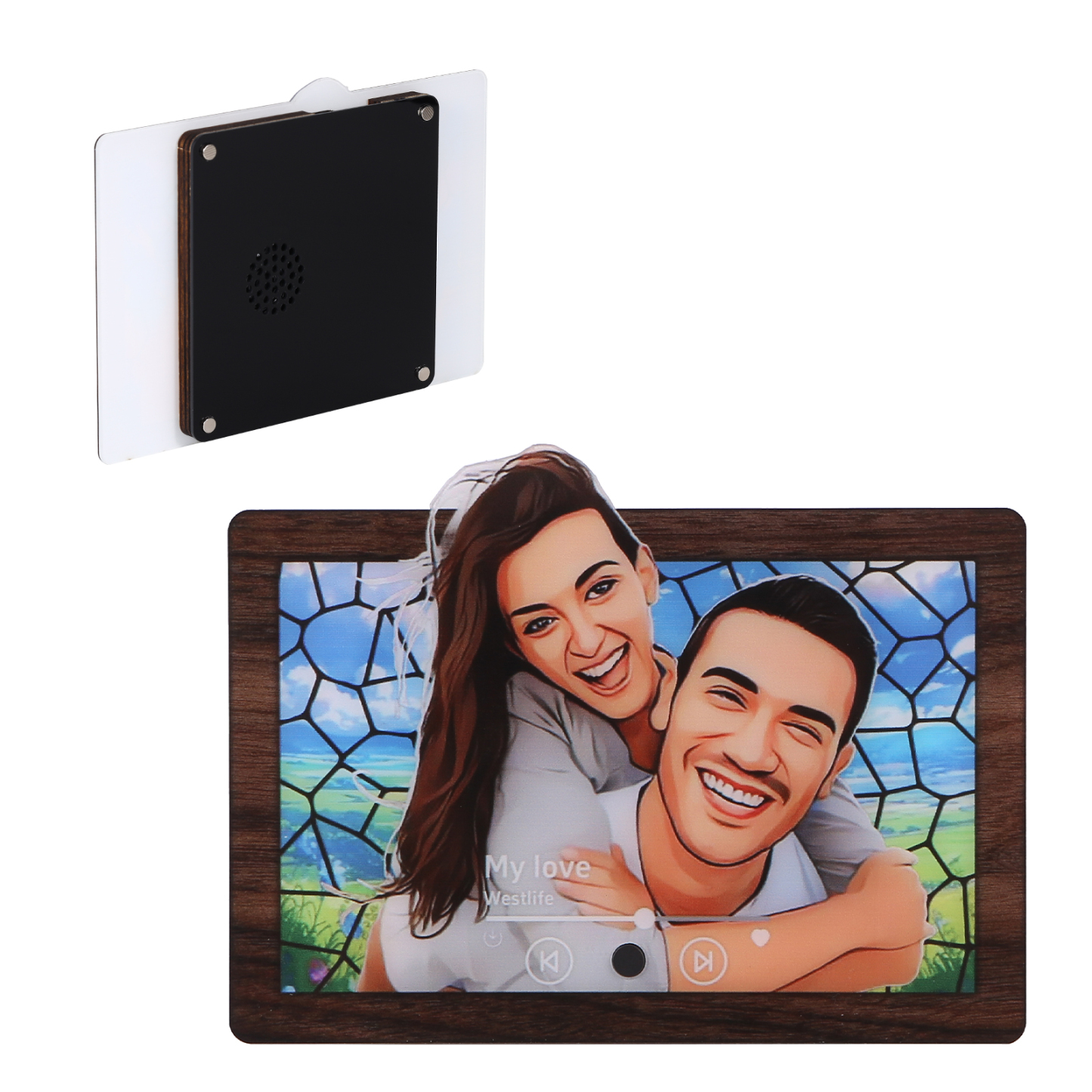 Personalised Cartoon Fridge Magnet with Music Unique Valentine’s Day Gift for Couple