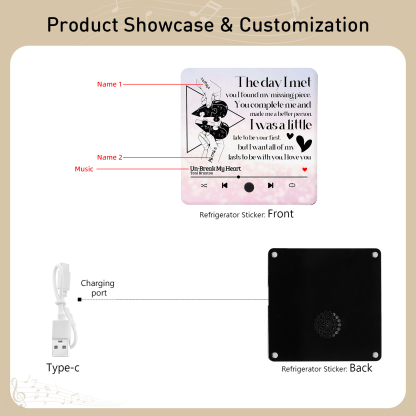 Personalised Fridge Magnet The Day I Met You I Found My Missing Piece Heart Puzzle Valentines Day Gift