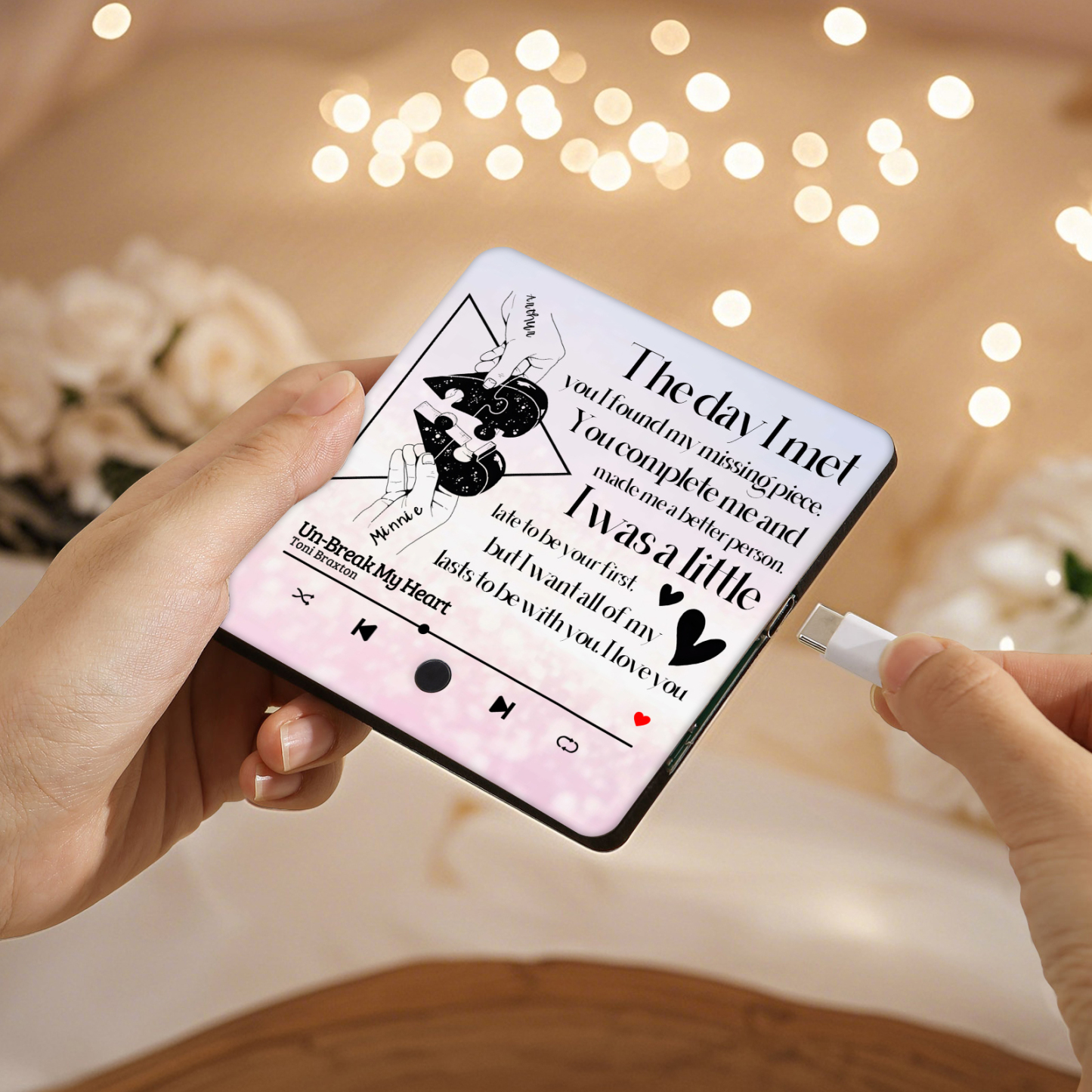 Personalised Fridge Magnet The Day I Met You I Found My Missing Piece Heart Puzzle Valentines Day Gift