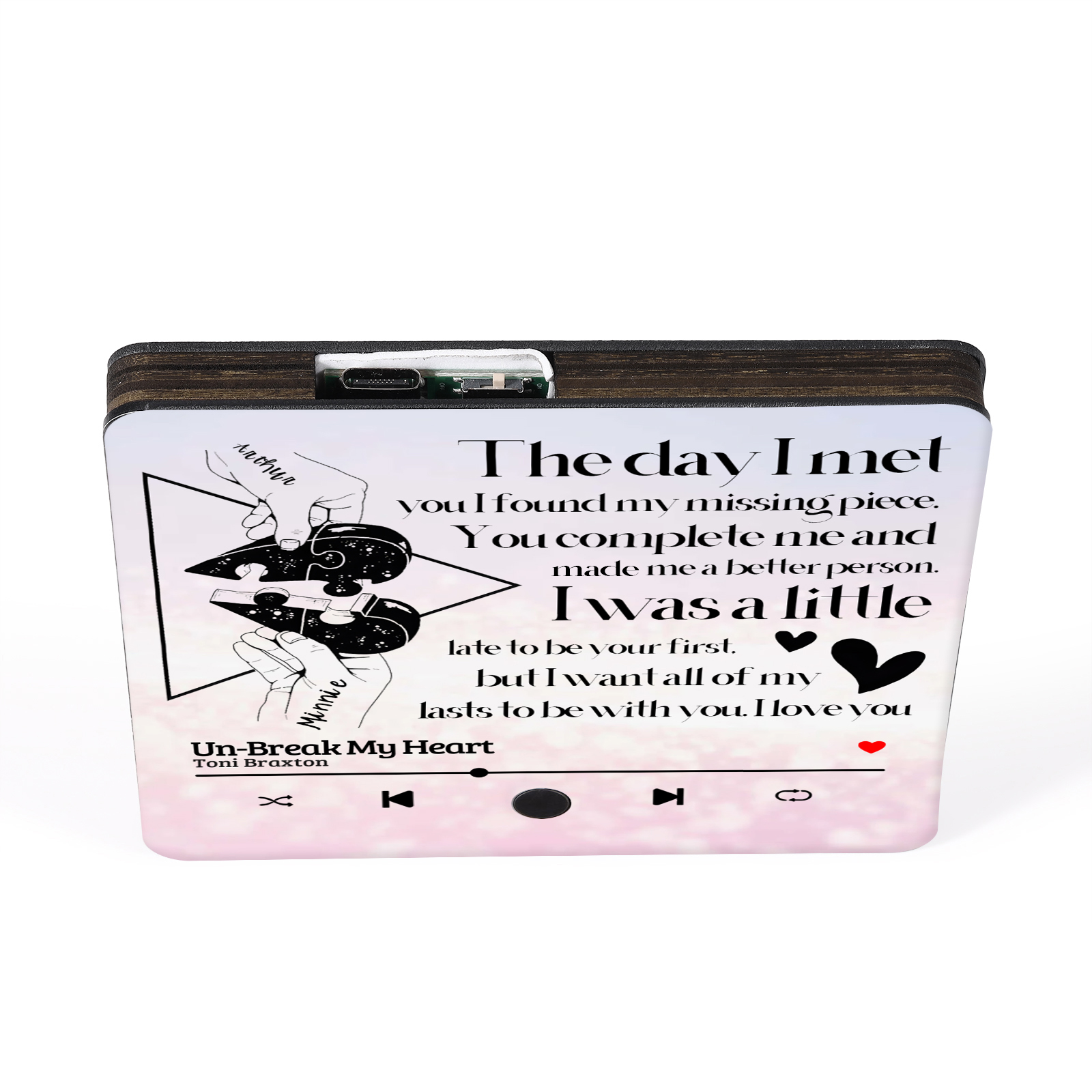 Personalised Fridge Magnet The Day I Met You I Found My Missing Piece Heart Puzzle Valentines Day Gift