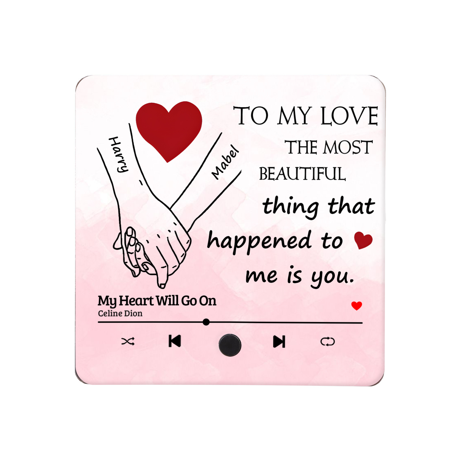 Personalised Fridge Magnet To My Love The Most Beautiful Thing That Happened to Me Is You Valentines Day Gift