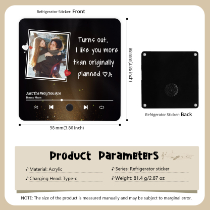 Personalised Fridge Magnet Turns Out I Like You MoreThan Originally Planned Custom Photo Keepsake Gift for Couple