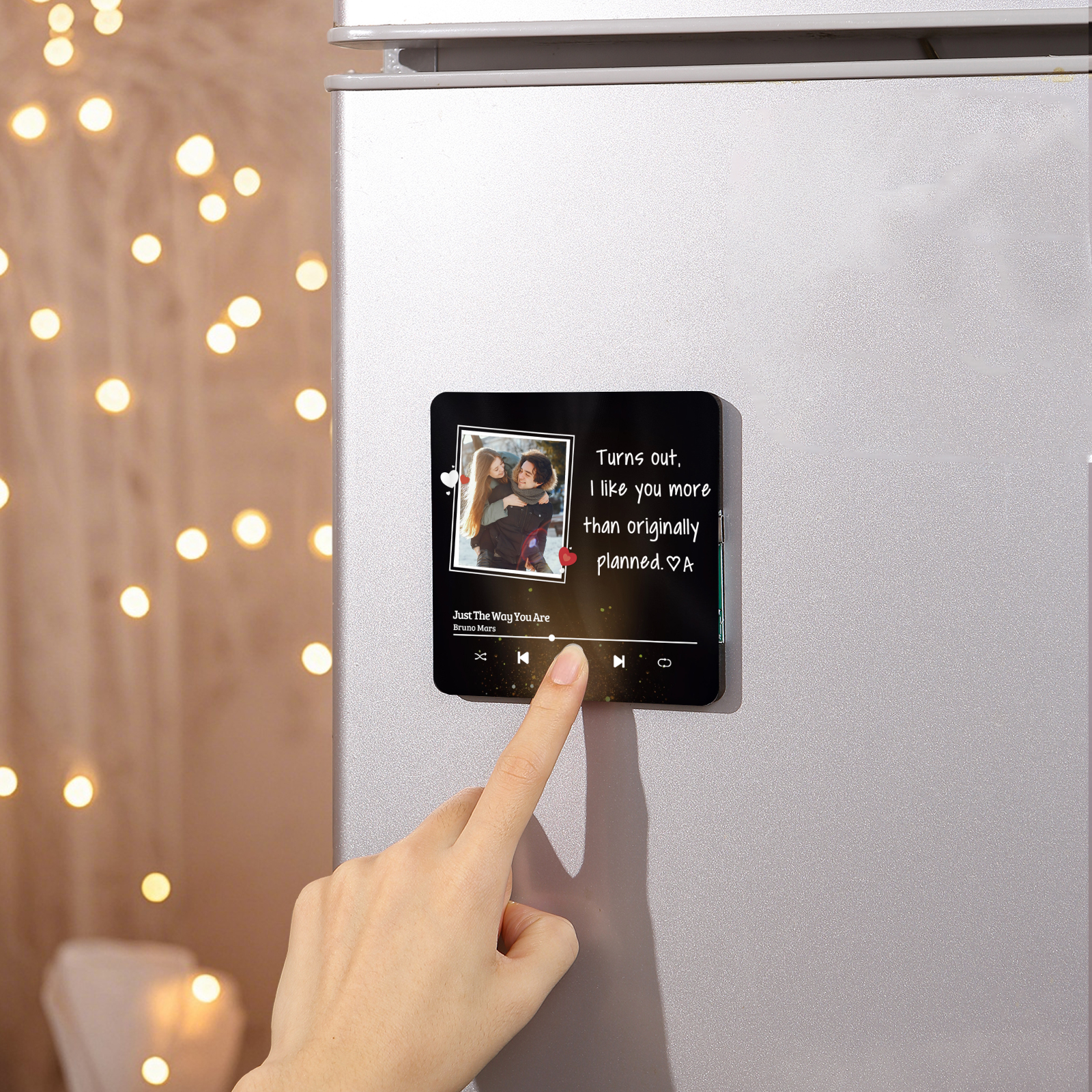 Personalised Fridge Magnet Turns Out I Like You MoreThan Originally Planned Custom Photo Keepsake Gift for Couple