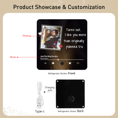 Personalised Fridge Magnet Turns Out I Like You MoreThan Originally Planned Custom Photo Keepsake Gift for Couple