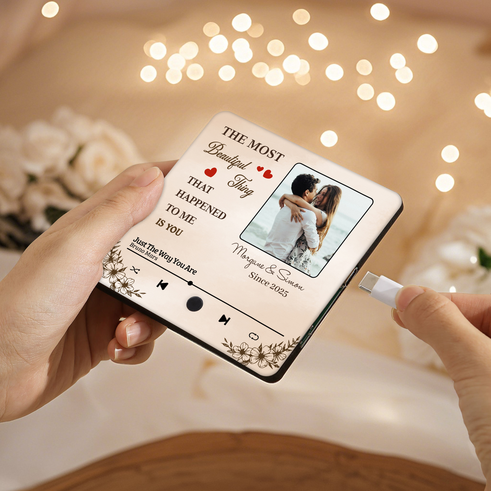 Personalised Photo Fridge Magnet The Most Beautiful Thing That Happened to Me Is You Gift For Couple