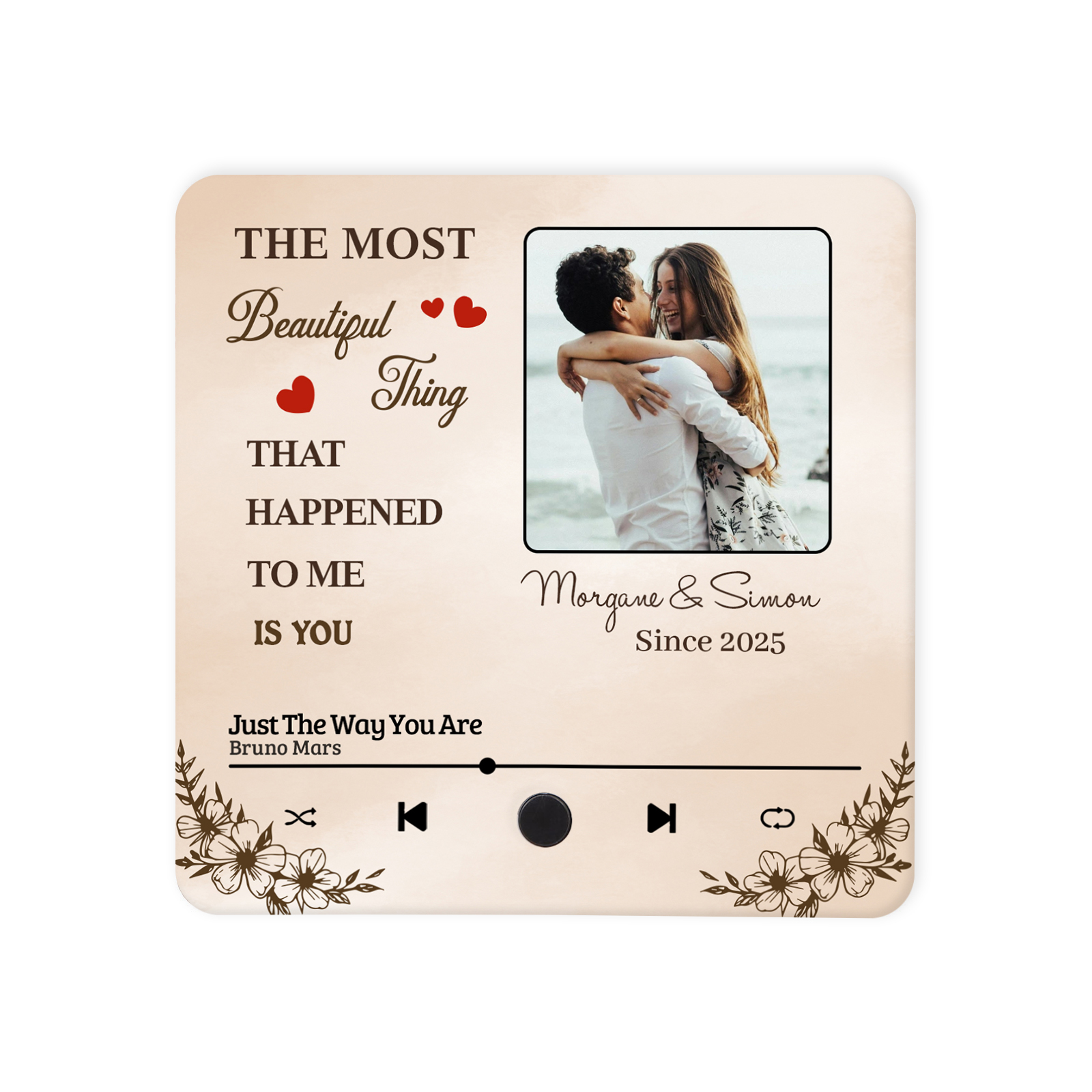 Personalised Photo Fridge Magnet The Most Beautiful Thing That Happened to Me Is You Gift For Couple