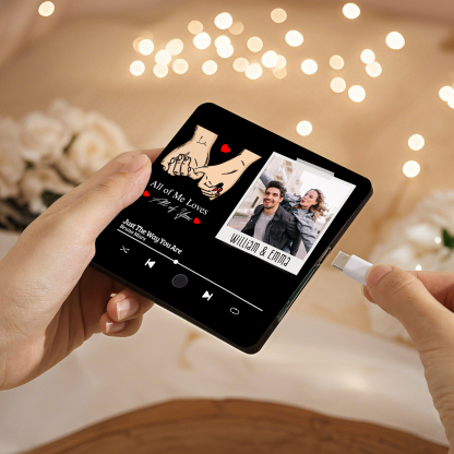 Personalised Photo Fridge Magnet All of Me Loves All of You Pinky Promise Valentines Day Gift for Couples