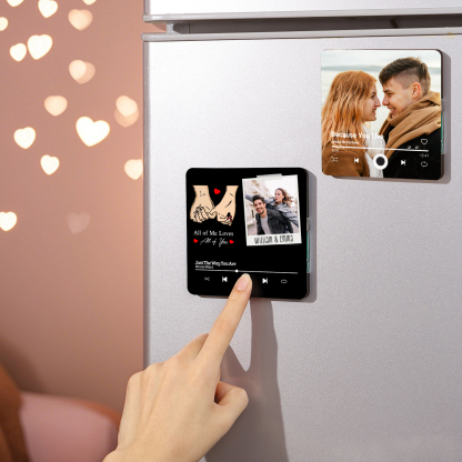 Personalised Photo Fridge Magnet All of Me Loves All of You Pinky Promise Valentines Day Gift for Couples