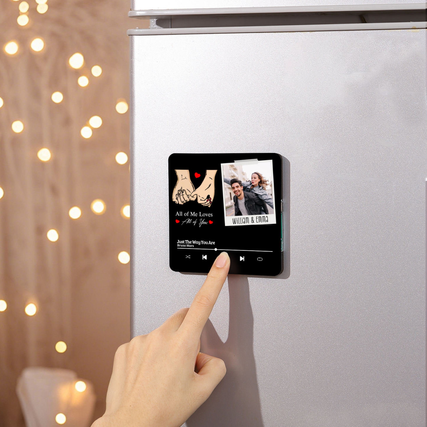 Personalised Photo Fridge Magnet All of Me Loves All of You Pinky Promise Valentines Day Gift for Couples