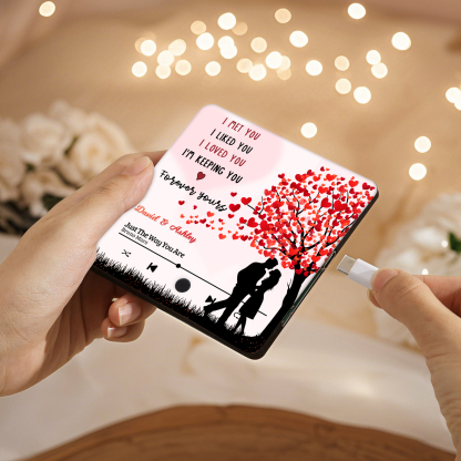 Personalised Fridge Magnet I Met You I Liked You I Loved You I am Keeping You Musical Valentines Day Gift