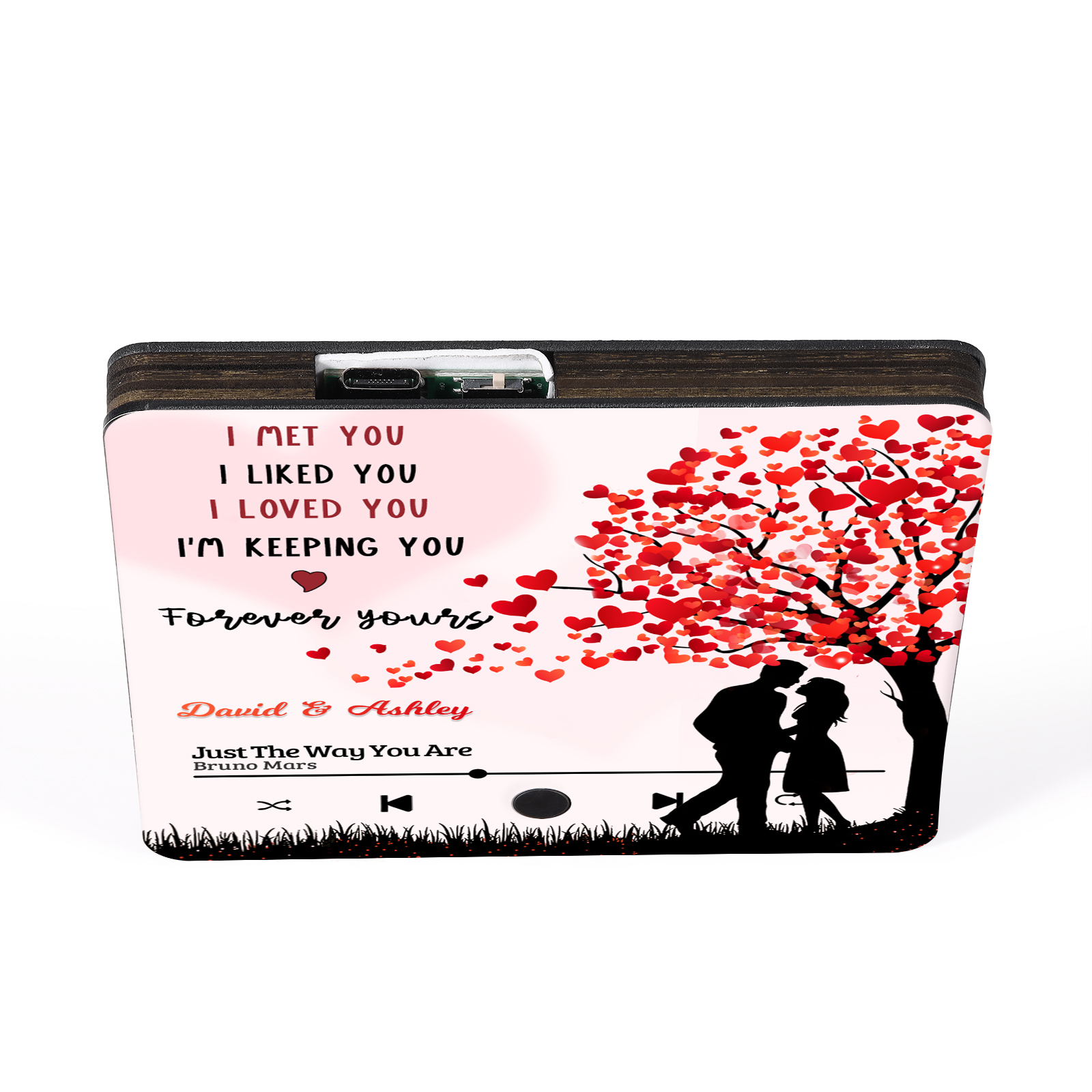 Personalised Fridge Magnet I Met You I Liked You I Loved You I am Keeping You Musical Valentines Day Gift