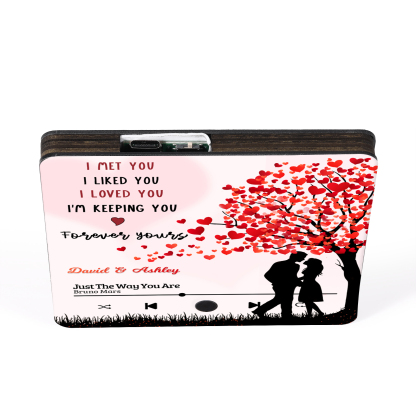 Personalised Fridge Magnet I Met You I Liked You I Loved You I am Keeping You Musical Valentines Day Gift