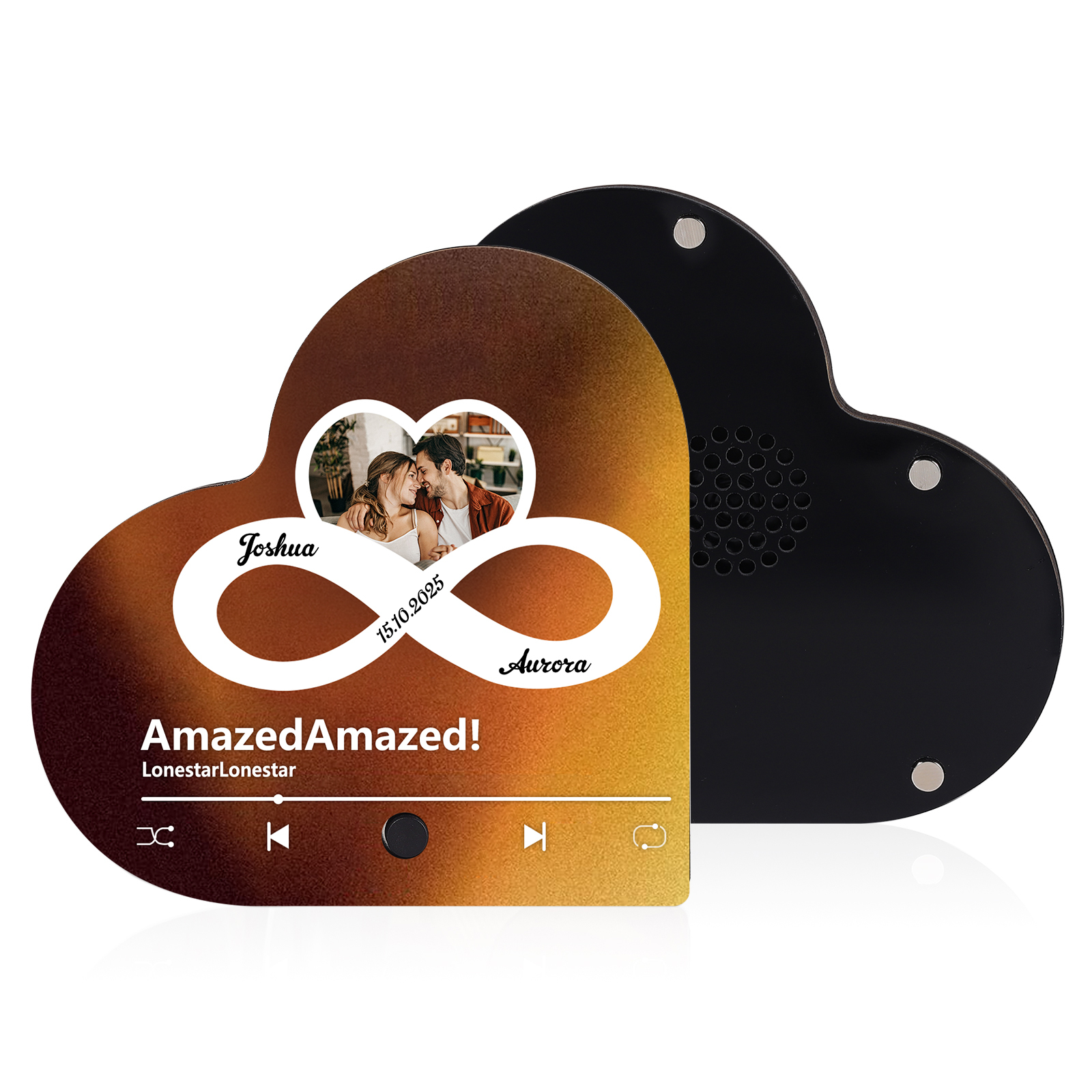 Personalised Heart-Shaped Fridge Magnet A Musical Token of Love Gift for Couple