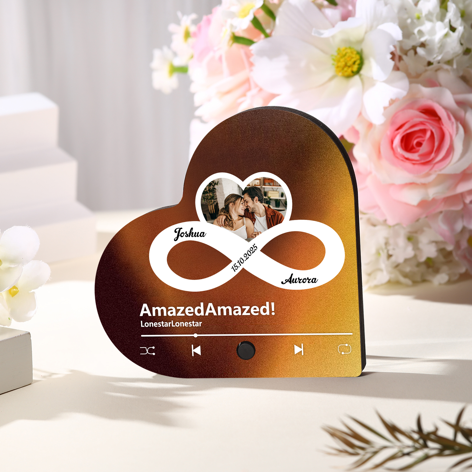 Personalised Heart-Shaped Fridge Magnet A Musical Token of Love Gift for Couple