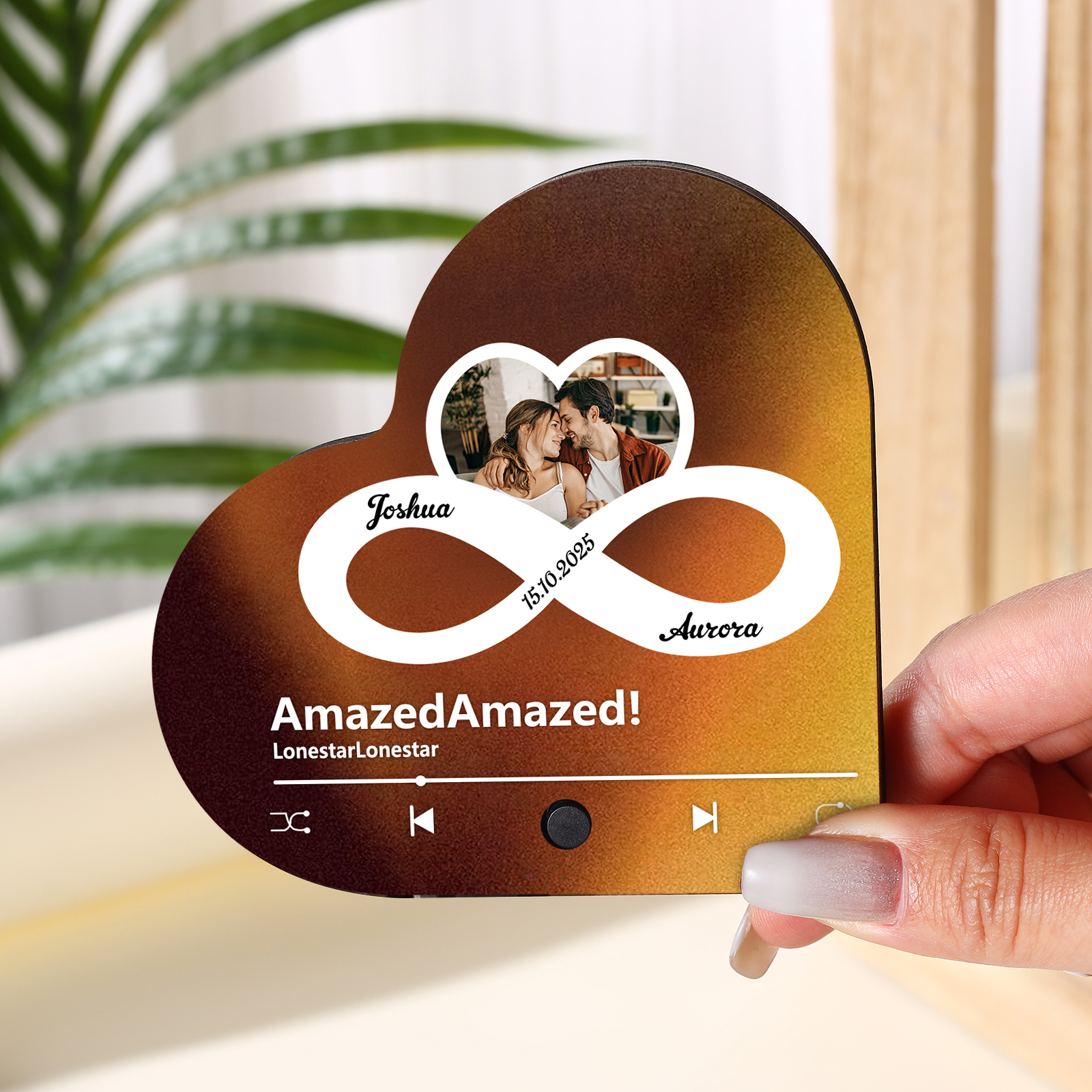 Personalised Heart-Shaped Fridge Magnet A Musical Token of Love Gift for Couple