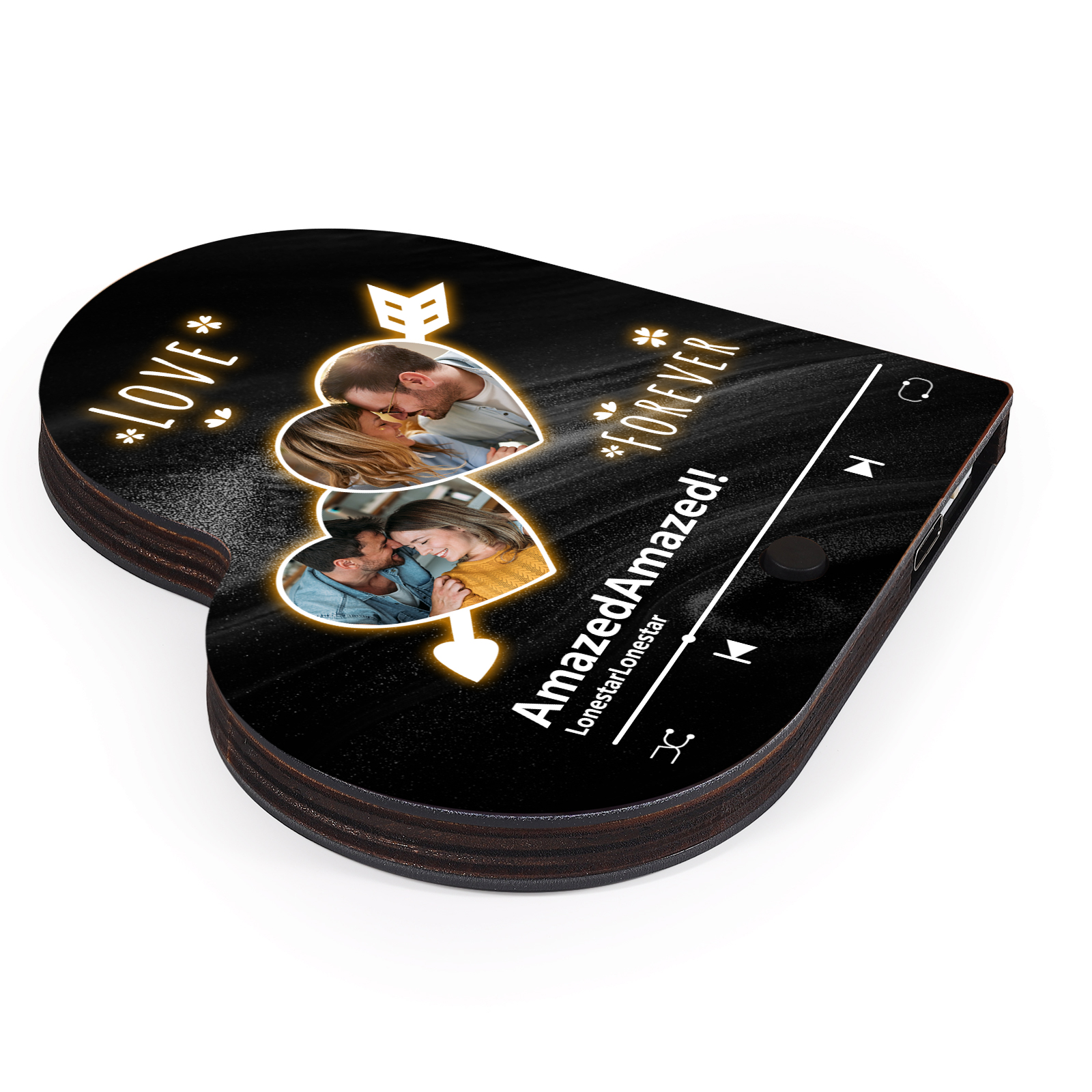 Personalised Heart-Shaped Fridge Magnet An Arrow Through the Heart Valentine’s Day Gift