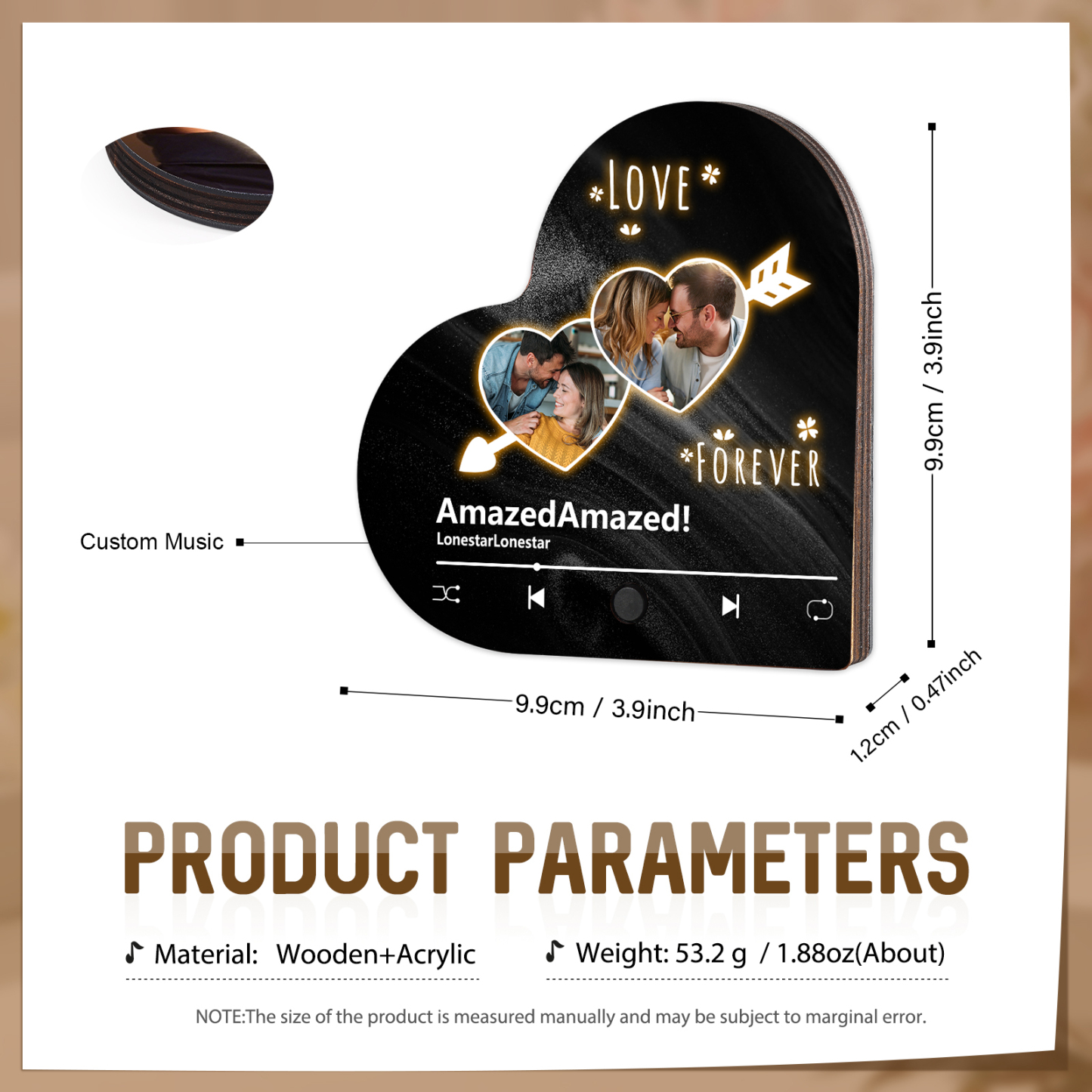 Personalised Heart-Shaped Fridge Magnet An Arrow Through the Heart Valentine’s Day Gift