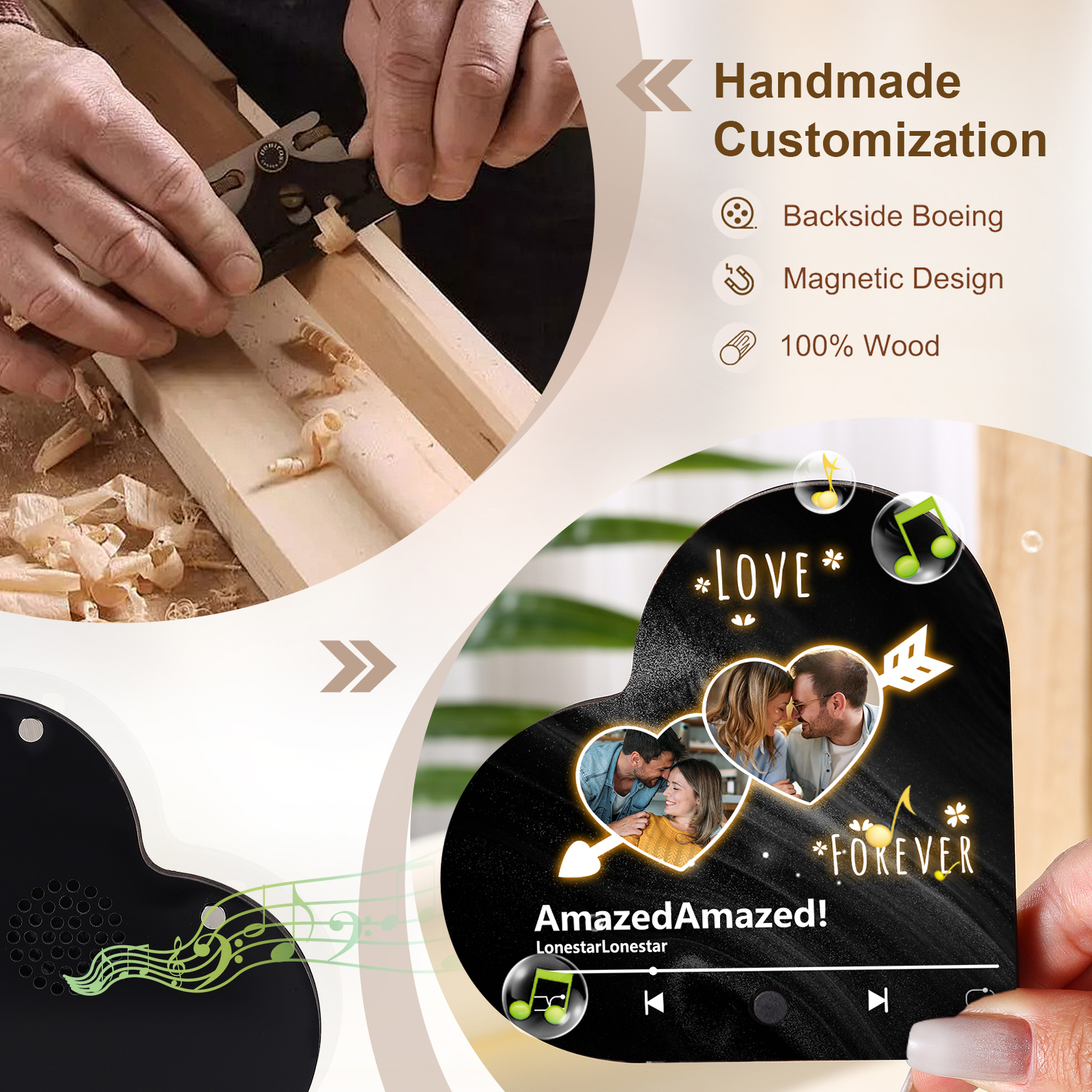 Personalised Heart-Shaped Fridge Magnet An Arrow Through the Heart Valentine’s Day Gift