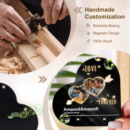 Personalised Heart-Shaped Fridge Magnet An Arrow Through the Heart Valentine’s Day Gift