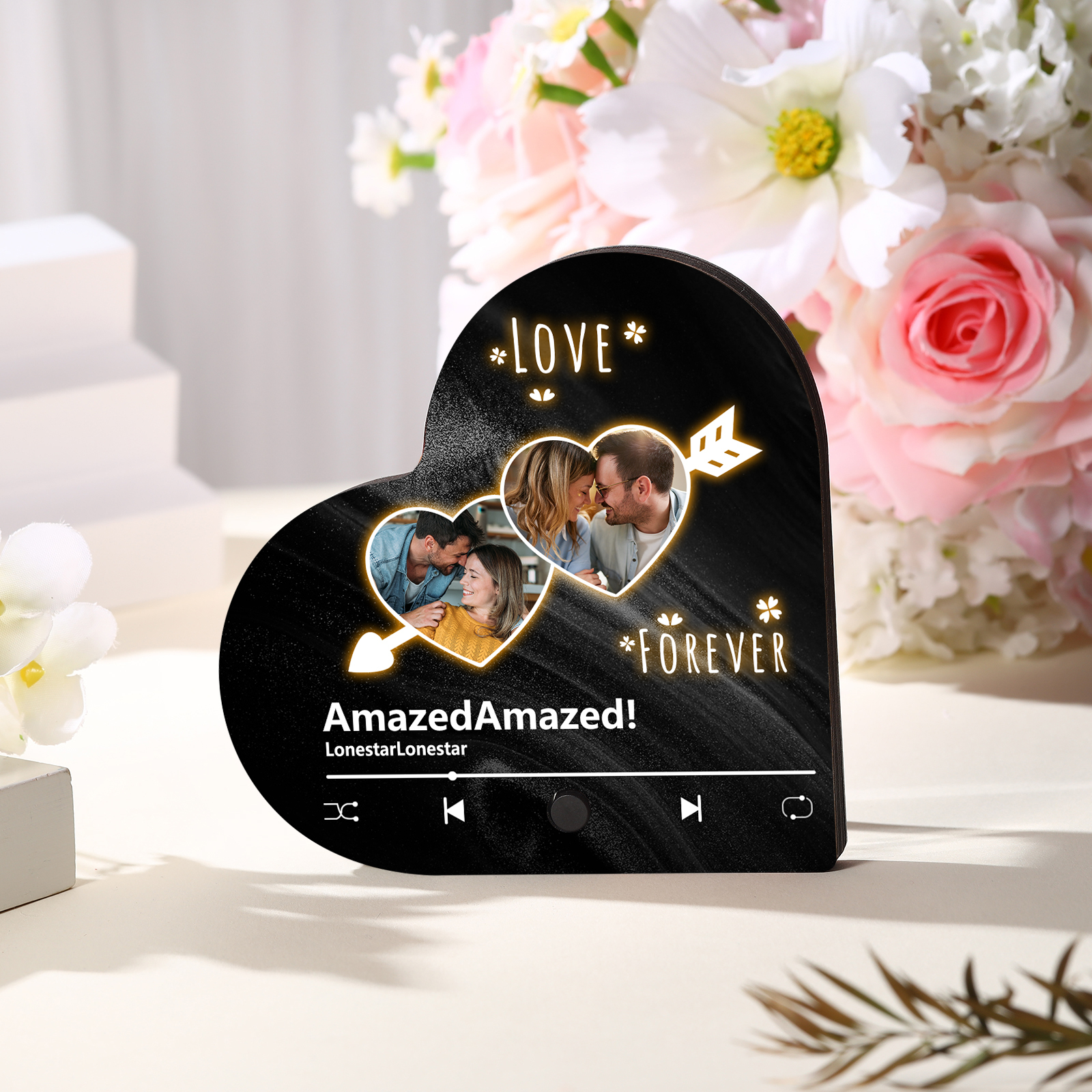 Personalised Heart-Shaped Fridge Magnet An Arrow Through the Heart Valentine’s Day Gift