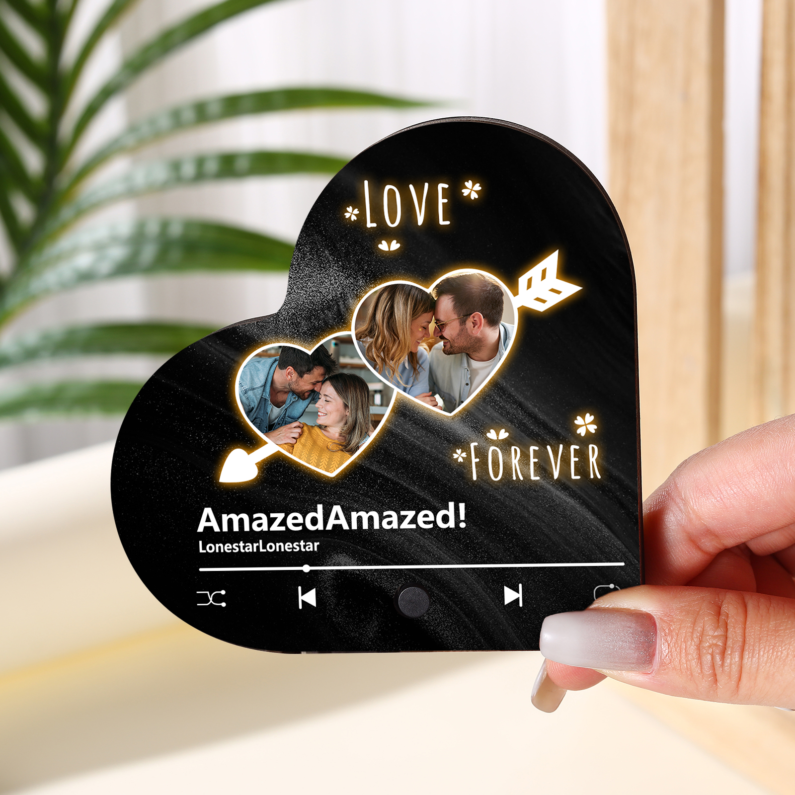 Personalised Heart-Shaped Fridge Magnet An Arrow Through the Heart Valentine’s Day Gift
