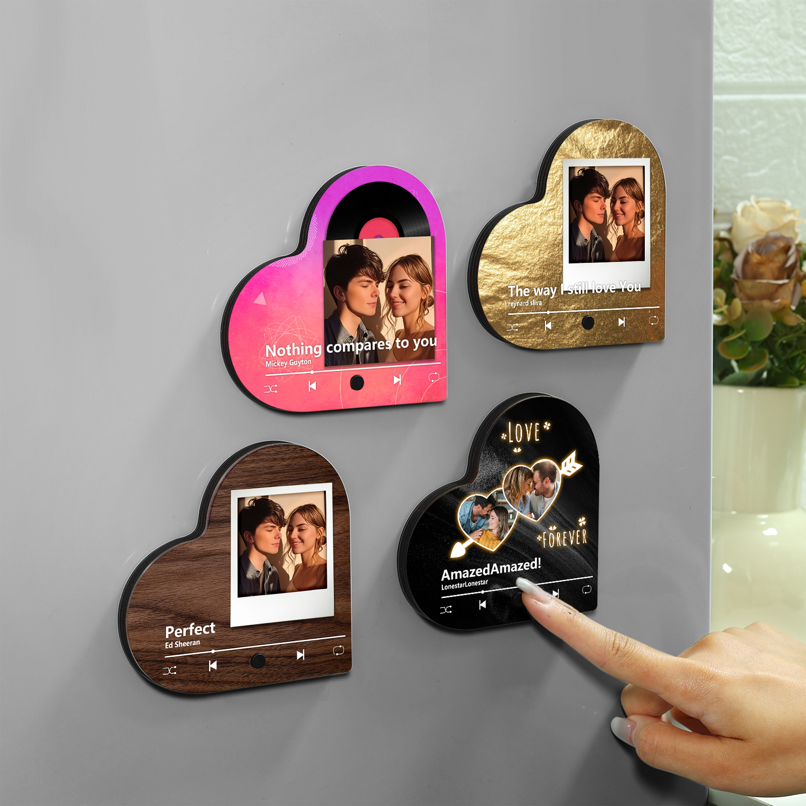 Personalised Heart-Shaped Fridge Magnet An Arrow Through the Heart Valentine’s Day Gift