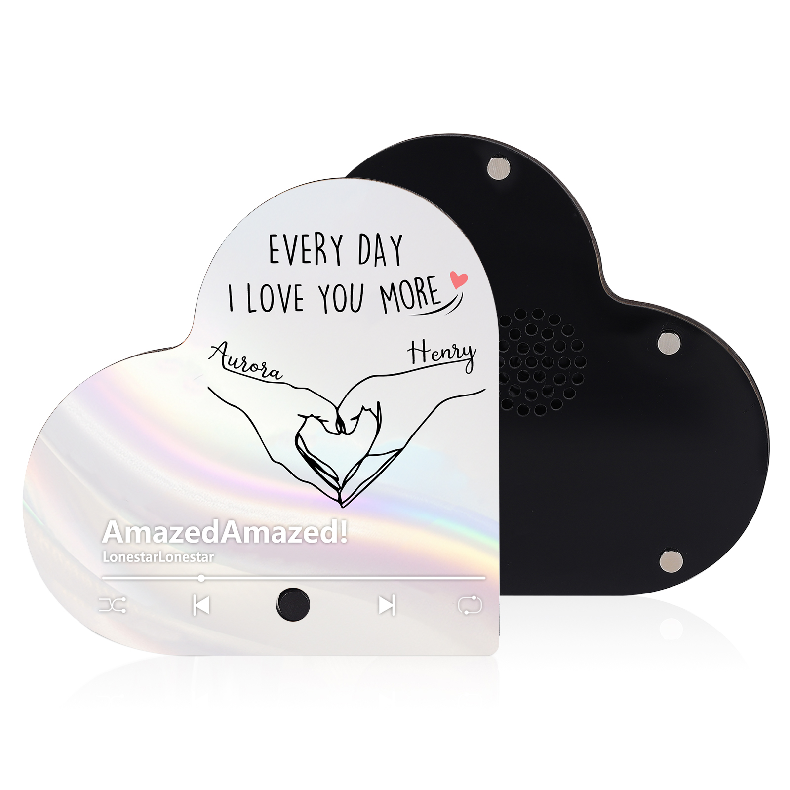 Personalised Heart-Shaped Fridge Magnet Two Hands Make a Heart Valentine’s Day Gift