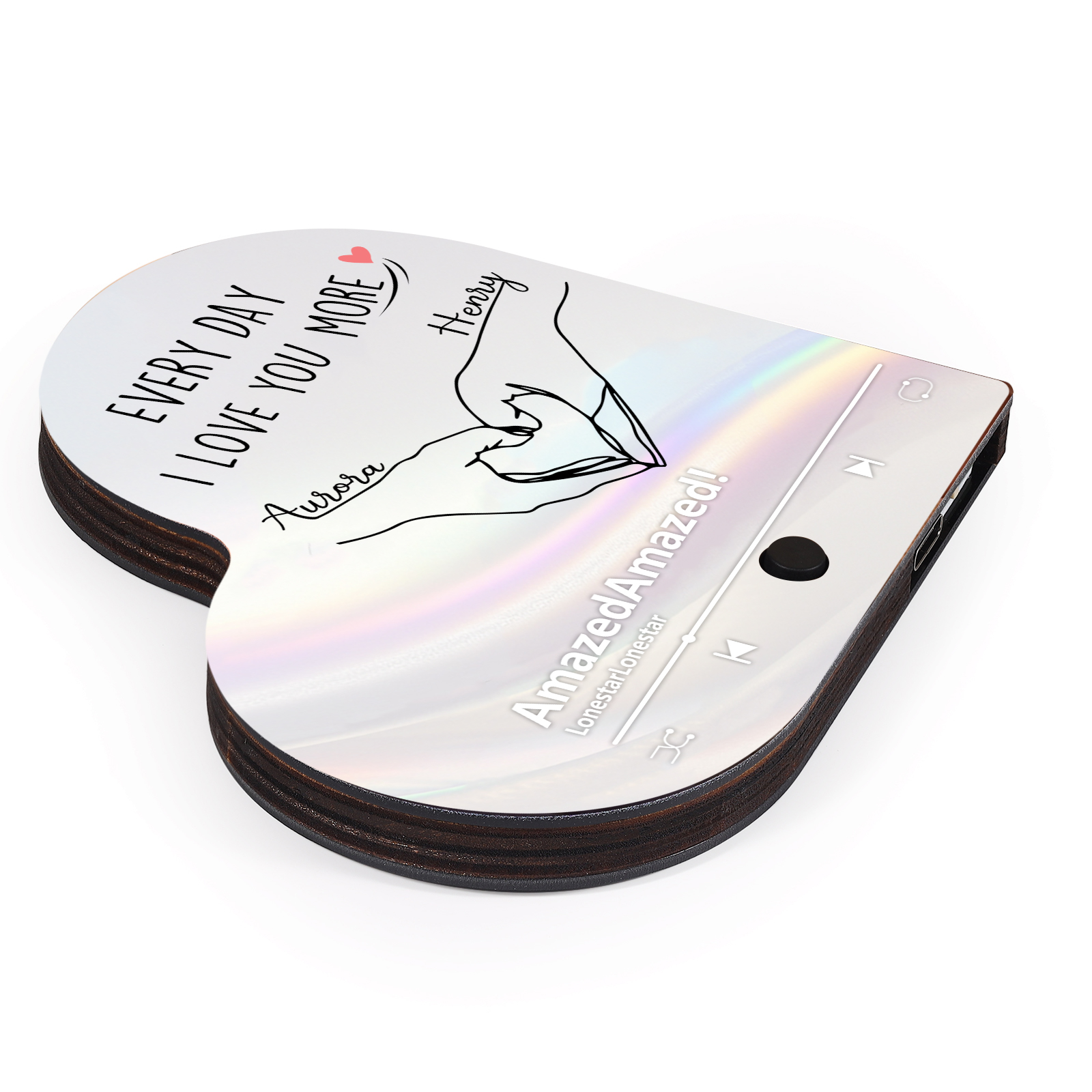 Personalised Heart-Shaped Fridge Magnet Two Hands Make a Heart Valentine’s Day Gift