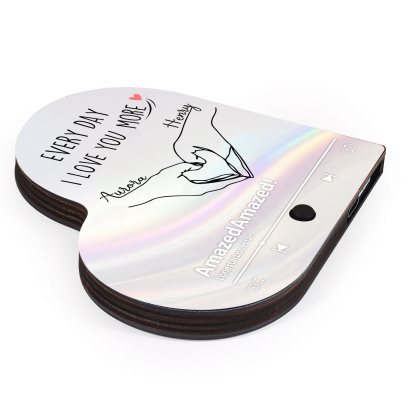 Personalised Heart-Shaped Fridge Magnet Two Hands Make a Heart Valentine’s Day Gift