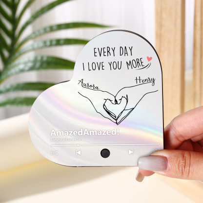 Personalised Heart-Shaped Fridge Magnet Two Hands Make a Heart Valentine’s Day Gift