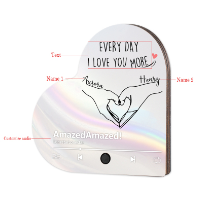 Personalised Heart-Shaped Fridge Magnet Two Hands Make a Heart Valentine’s Day Gift