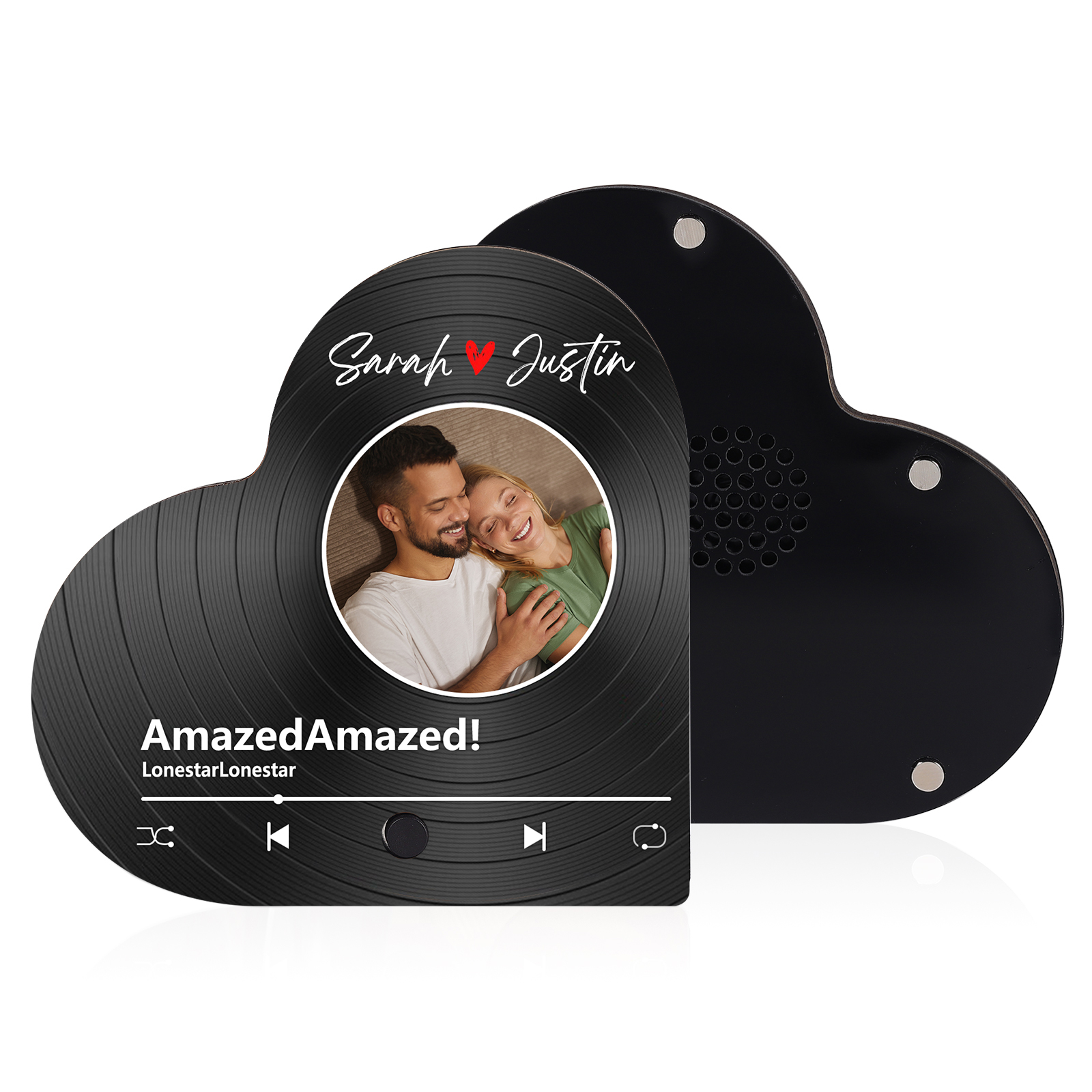 Personalised Heart-Shaped Fridge Magnet Your Love in Music Valentine’s Day Gift