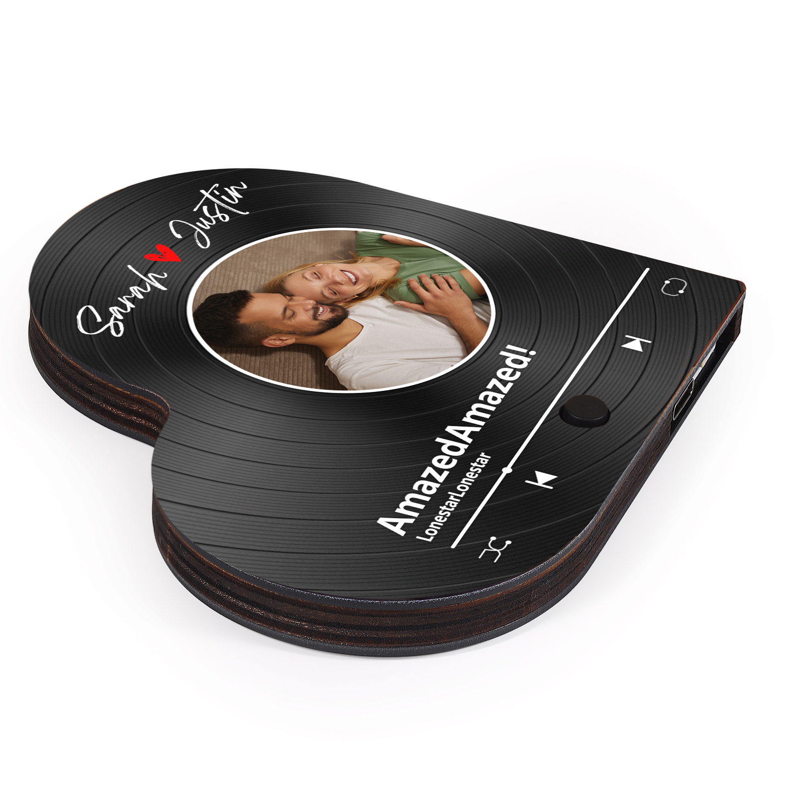 Personalised Heart-Shaped Fridge Magnet Your Love in Music Valentine’s Day Gift