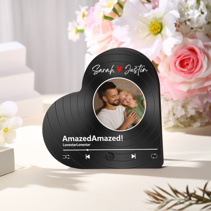 Personalised Heart-Shaped Fridge Magnet Your Love in Music Valentine’s Day Gift