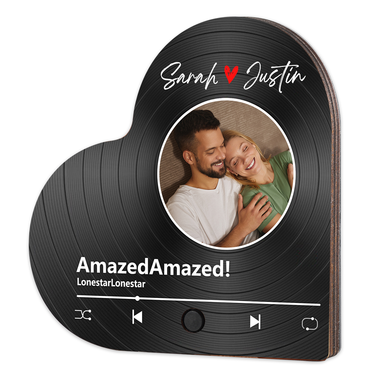 Personalised Heart-Shaped Fridge Magnet Your Love in Music Valentine’s Day Gift