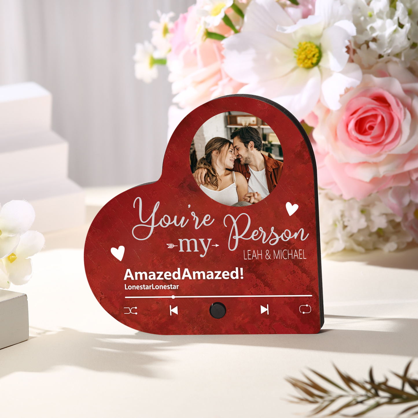 Personalised Heart-Shaped Fridge Magnet You’re My Person Valentine’s Day Gift