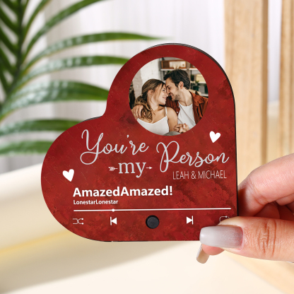 Personalised Heart-Shaped Fridge Magnet You’re My Person Valentine’s Day Gift