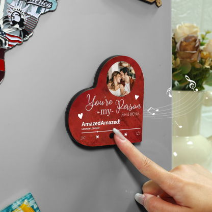 Personalised Heart-Shaped Fridge Magnet You’re My Person Valentine’s Day Gift