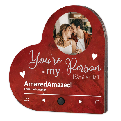 Personalised Heart-Shaped Fridge Magnet You’re My Person Valentine’s Day Gift