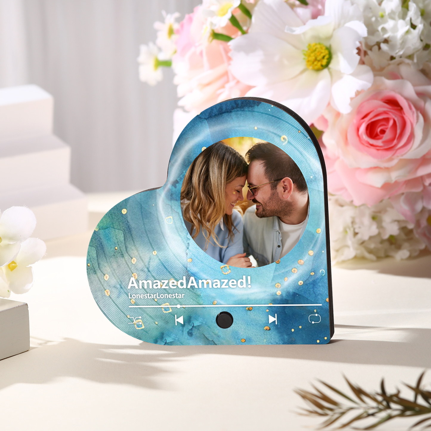 Personalised Heart-Shaped Fridge Magnet Your Love Your Song Valentine’s Day Gift