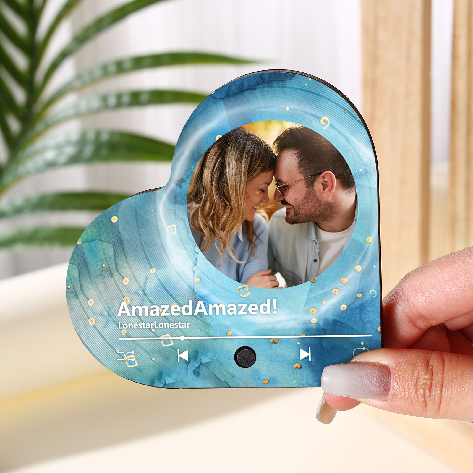 Personalised Heart-Shaped Fridge Magnet Your Love Your Song Valentine’s Day Gift