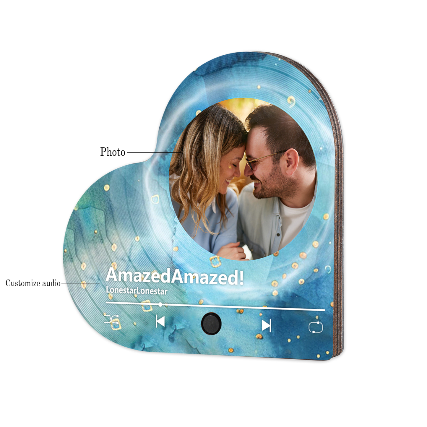 Personalised Heart-Shaped Fridge Magnet Your Love Your Song Valentine’s Day Gift