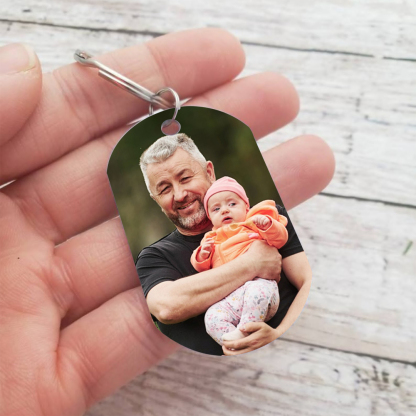 Personalised Photo Keychain Legend Husband Daddy Grandpa Custom Gift for Grandpa | Jessemade