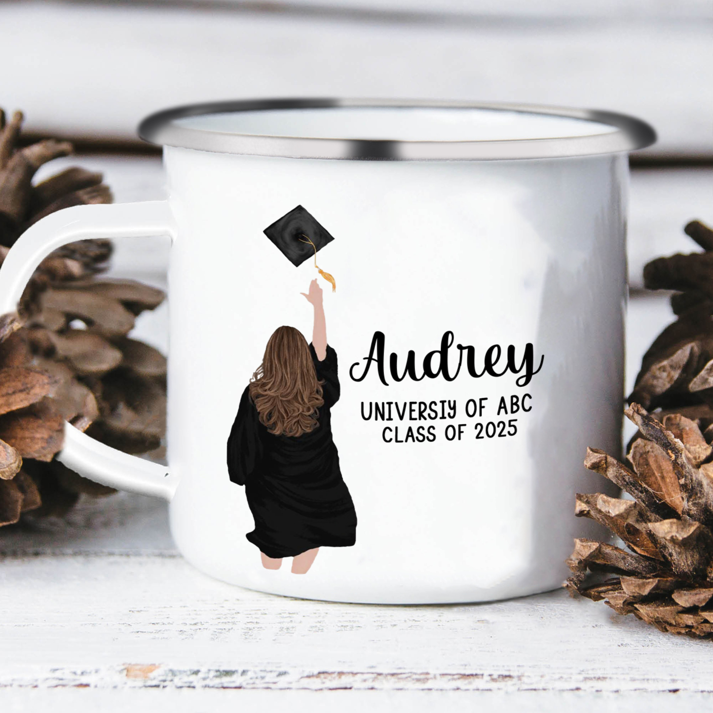 Personalised Graduation Mug with Name, School & Year | Jessemade