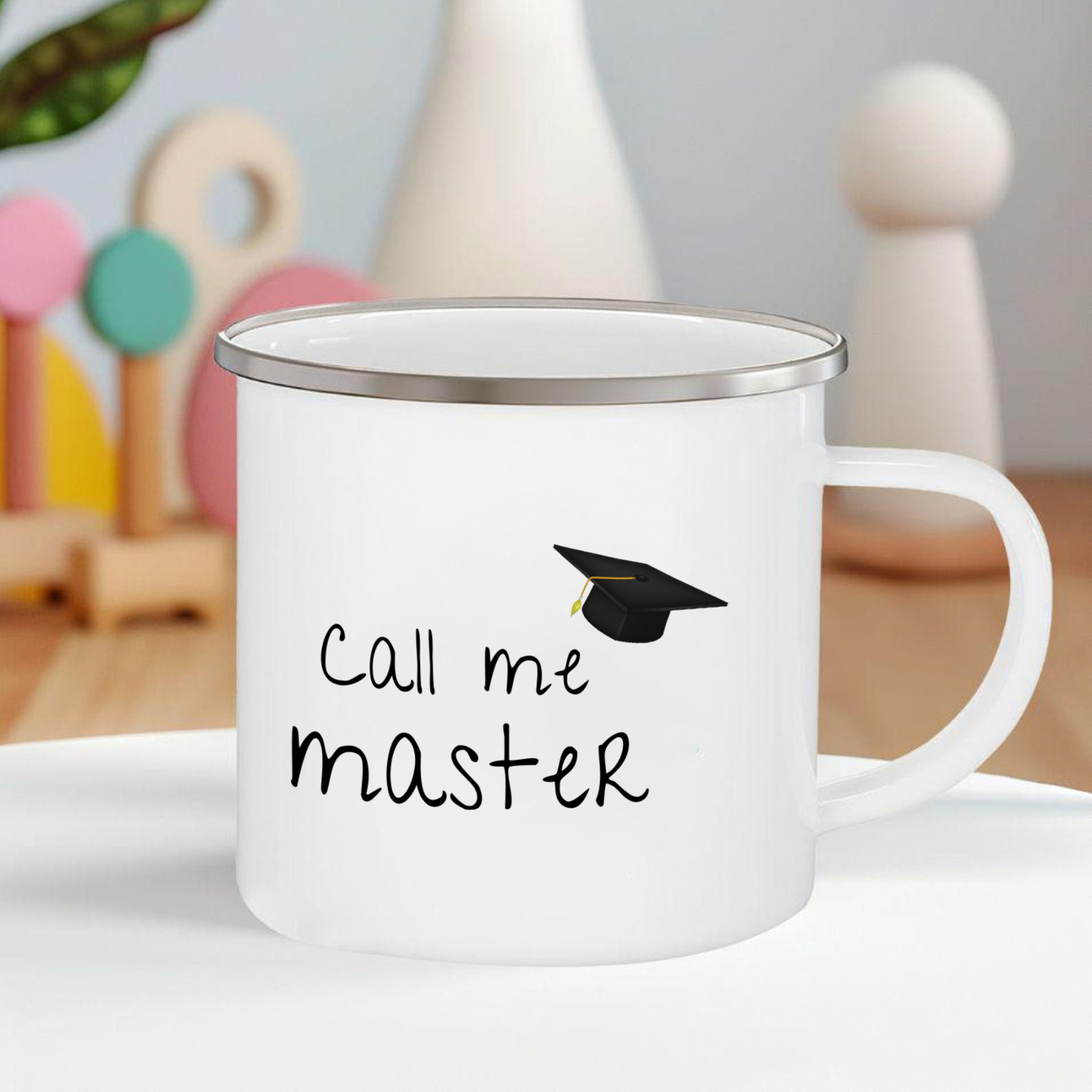 1 Text Personalised Stainless Steel Graduation Mug - Special Gift for Graduation| Jessemade