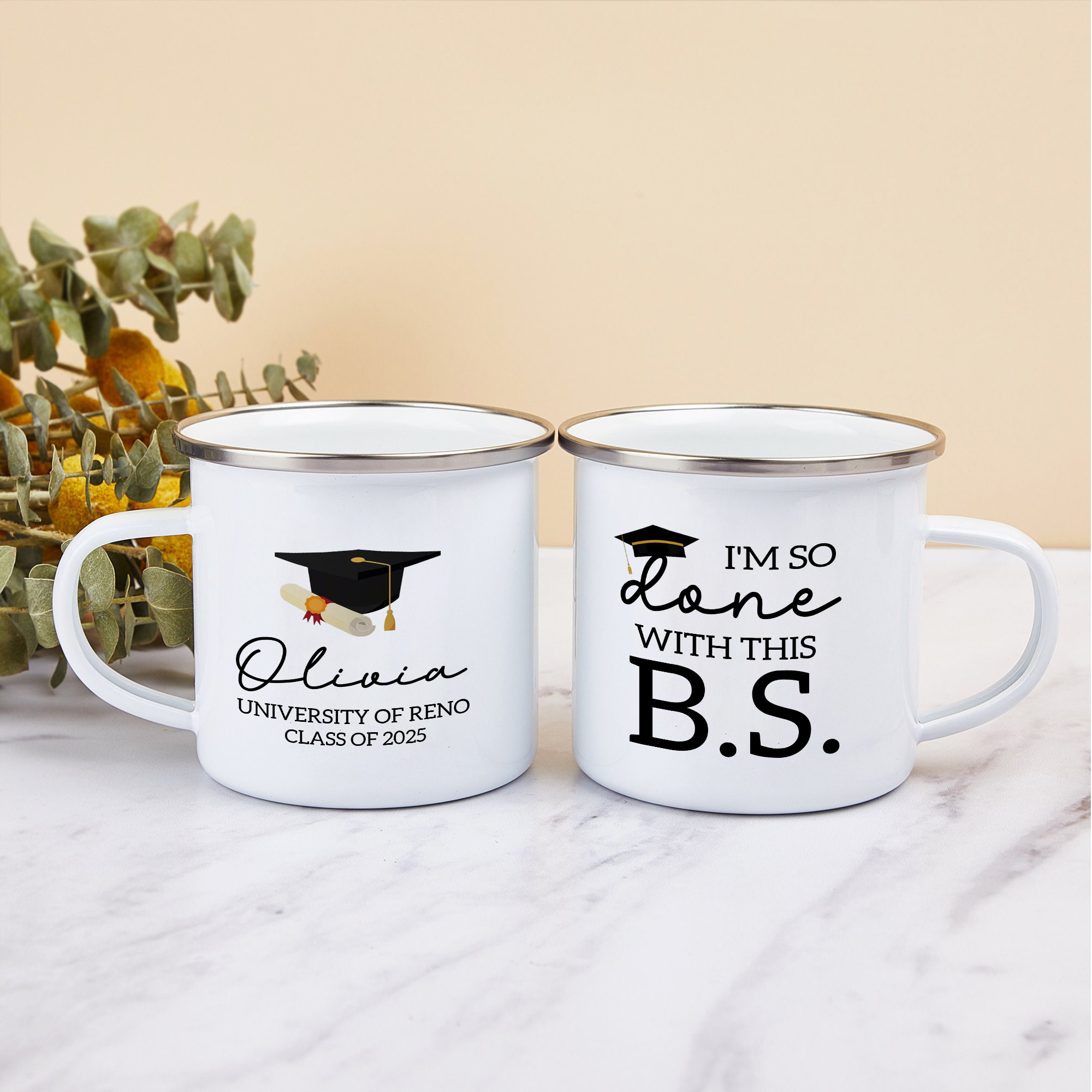 Personalised Graduation Mug with Name, School & Year | Jessemade